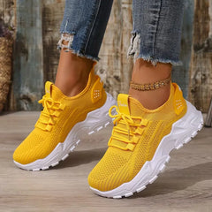Lage sneaker met mesh bovenkant