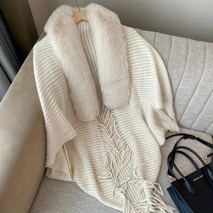 Winter sjaal met faux fur