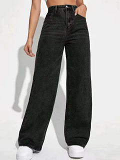 Wide leg broek met hoge taille