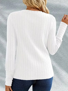 Longsleeve met ribbelstructuur