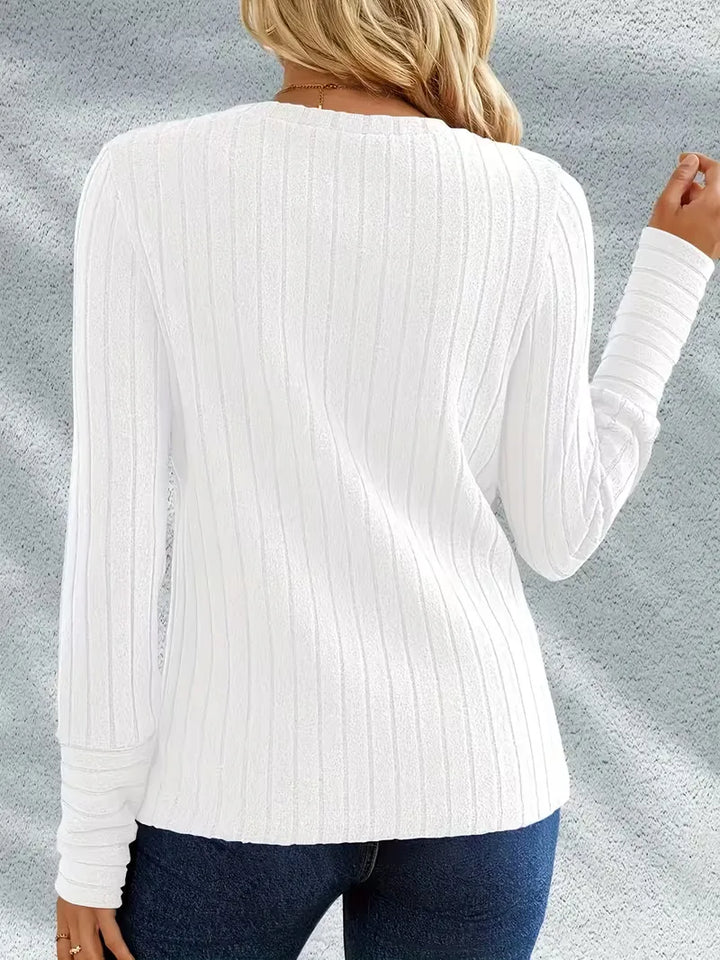 Longsleeve met ribbelstructuur