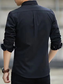 Casual overhemd met mandarin collar