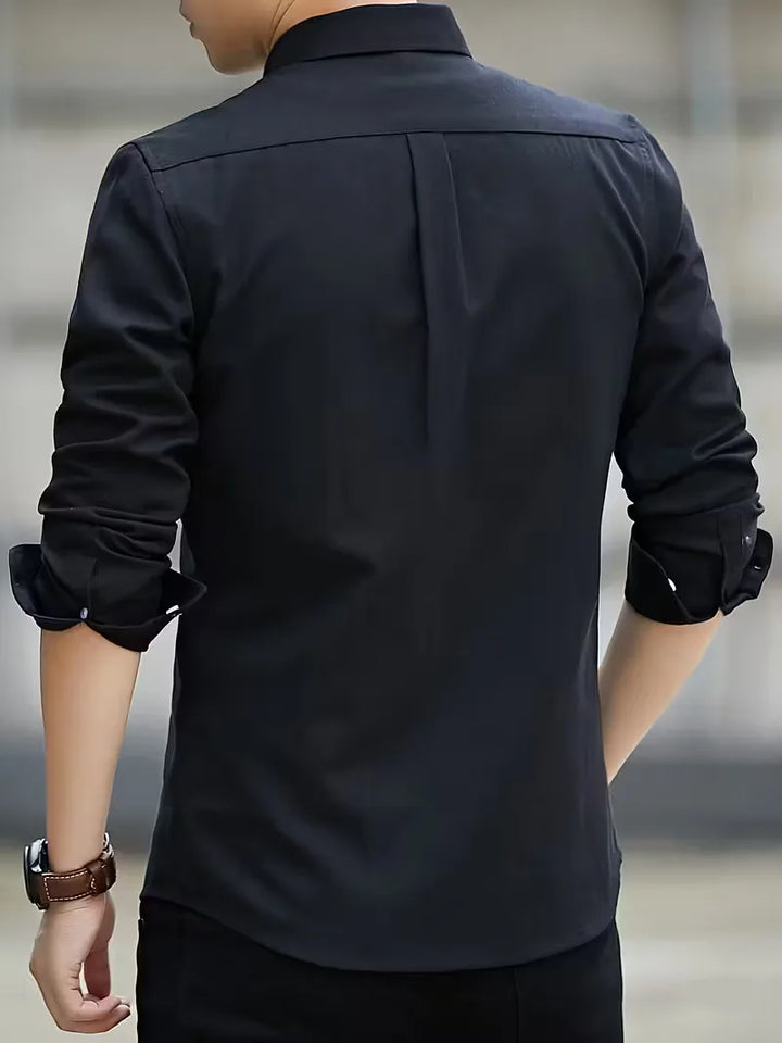 Casual overhemd met mandarin collar