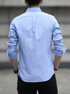 Casual overhemd met mandarin collar
