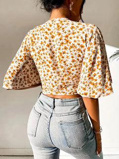 Crop top met bloemenprint