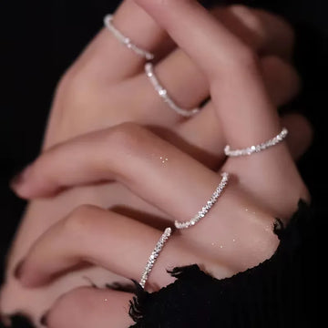 Ring set met sprankelende ringen
