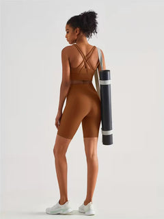 Sportshort met hoge taille