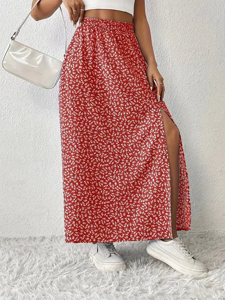 A-lijn rok met bloemen