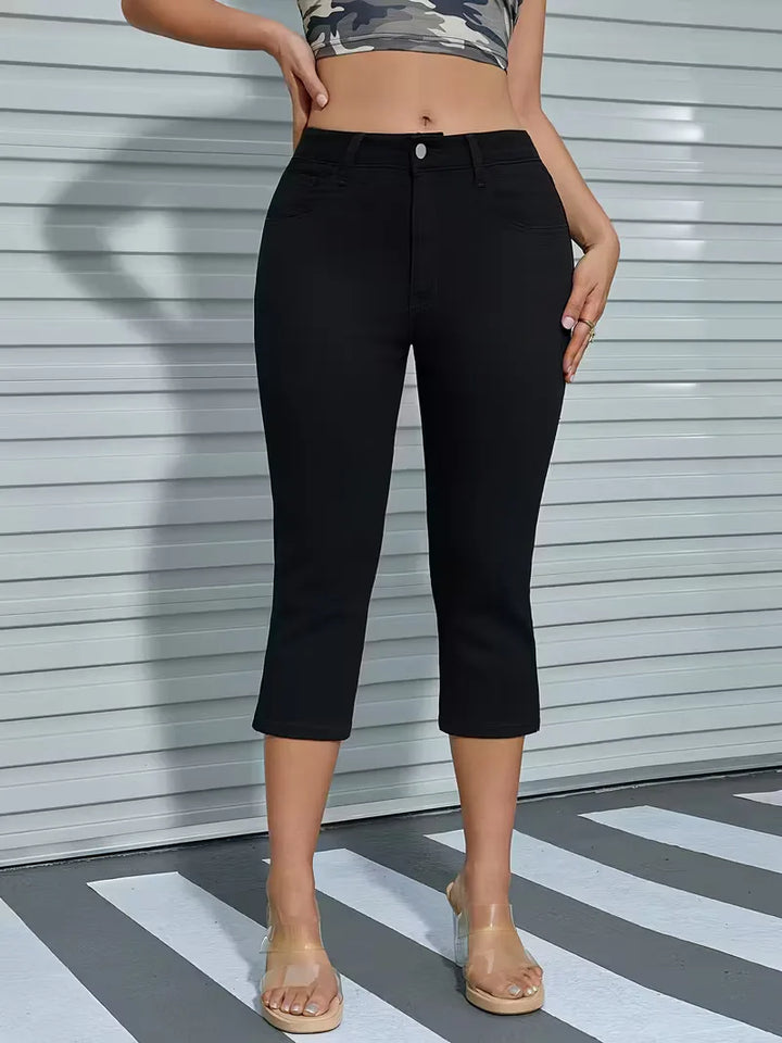 Skinny jeans met split hem