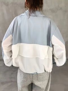 Track jacket met capuchon
