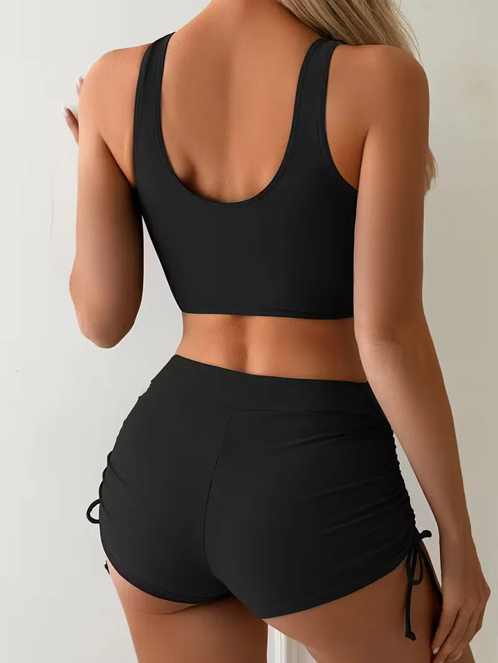 Bikini met criss-cross top