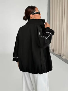 Track jacket met hoge kraag