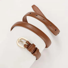 Smalle riem met half-oval gesp
