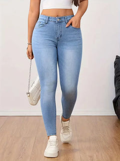 Skinny jeans met hoge taille