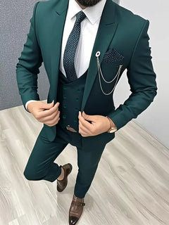 Drie-delig slim fit pak