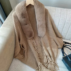 Winter sjaal met faux fur