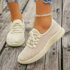 Lage sneakers met geweven design