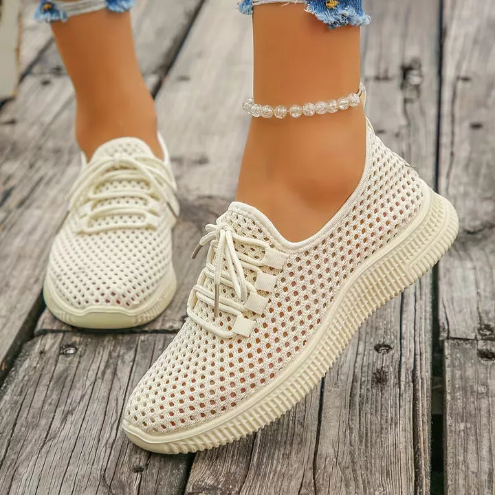 Lage sneakers met geweven design