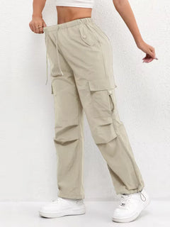 Cargo broek met hoge taille