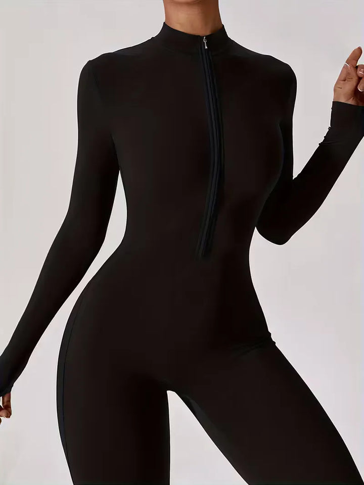 Jumpsuit met mock neckline