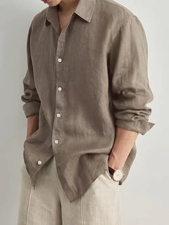 Casual heren shirt met lange mouwen