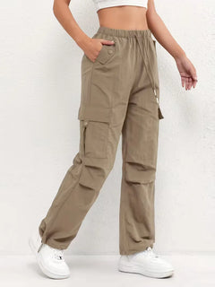 Cargo broek met hoge taille