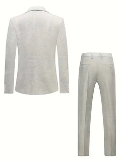 Linnen pak met slim fit