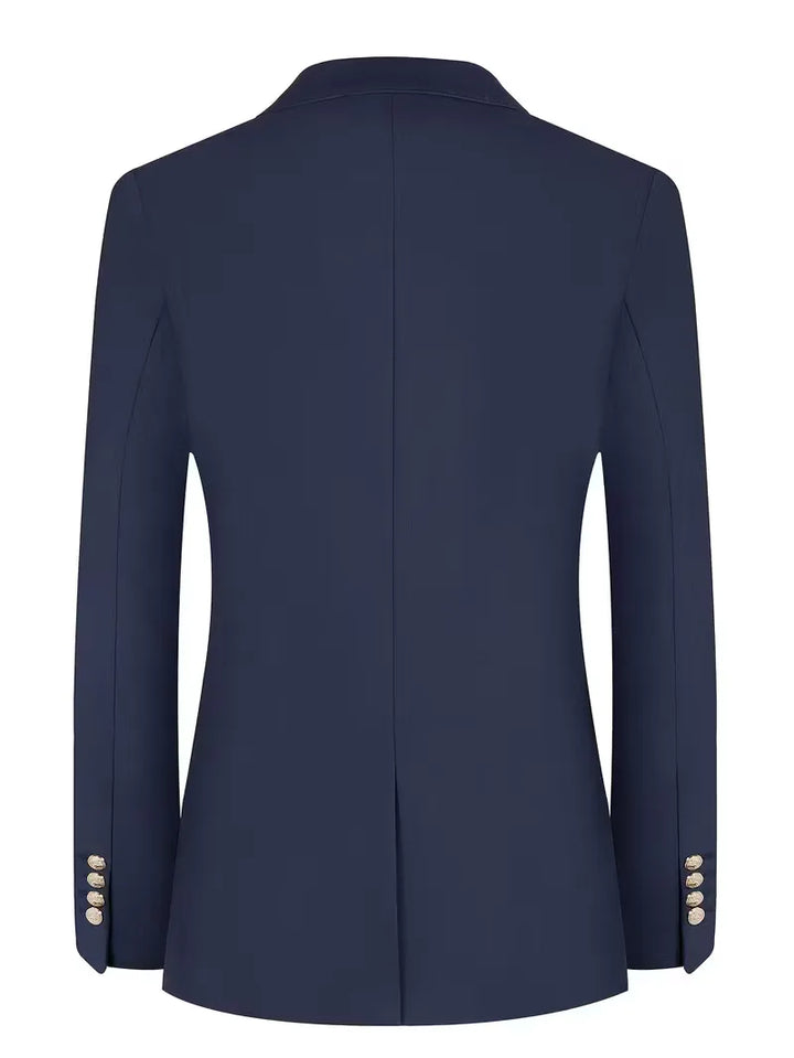 Colbert slim fit met gouden knopen