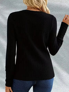Longsleeve met ribbelstructuur