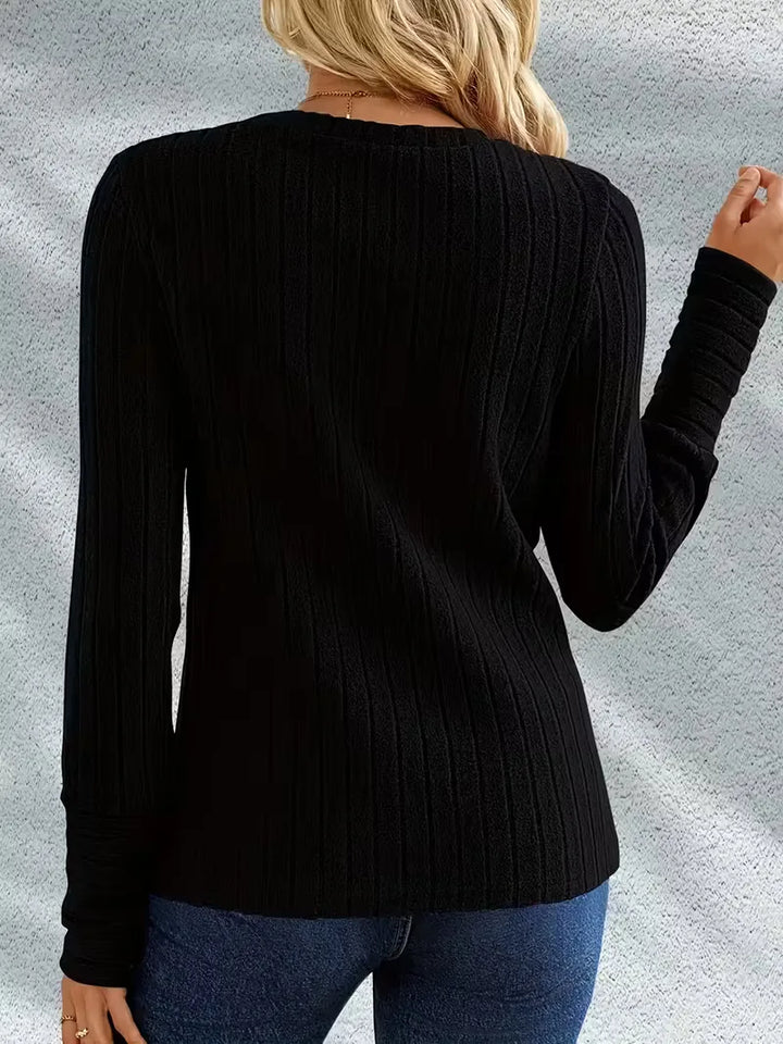 Longsleeve met ribbelstructuur