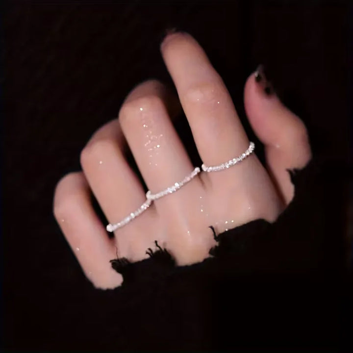 Ring set met sprankelende ringen