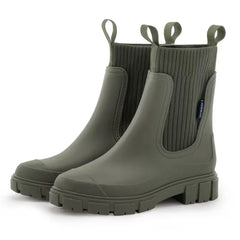 Chelsea boots met ribbed elastic panels