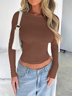 Longsleeve cropped slim fit