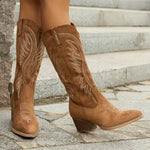 Cowboylaars met geborduurd patroon
