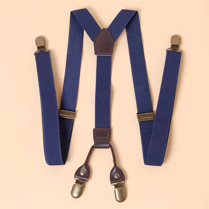 Bretels met leren details