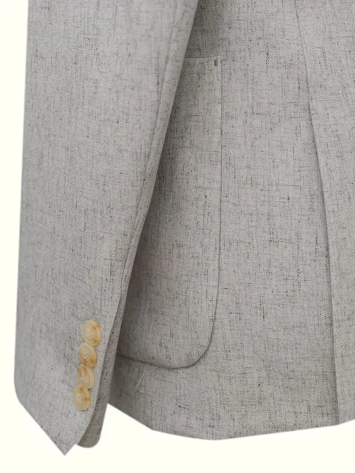 Blazer met V-hals en knopen
