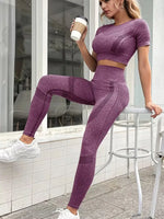 Tweedelige set met crop top