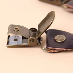 Bretels met leren details