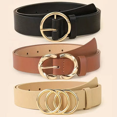 Smalle riem met metalen gespen