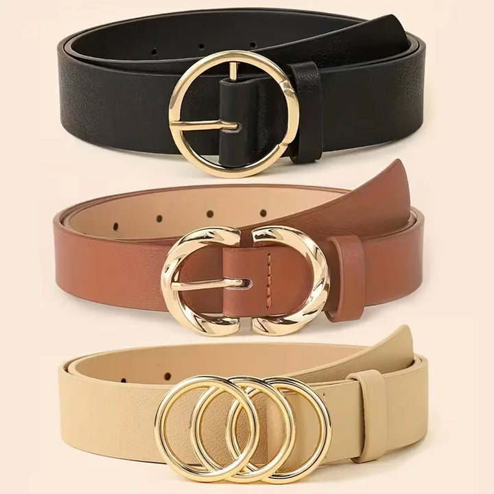 Smalle riem met metalen gespen