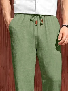 Pantalons met drawstring en straight leg