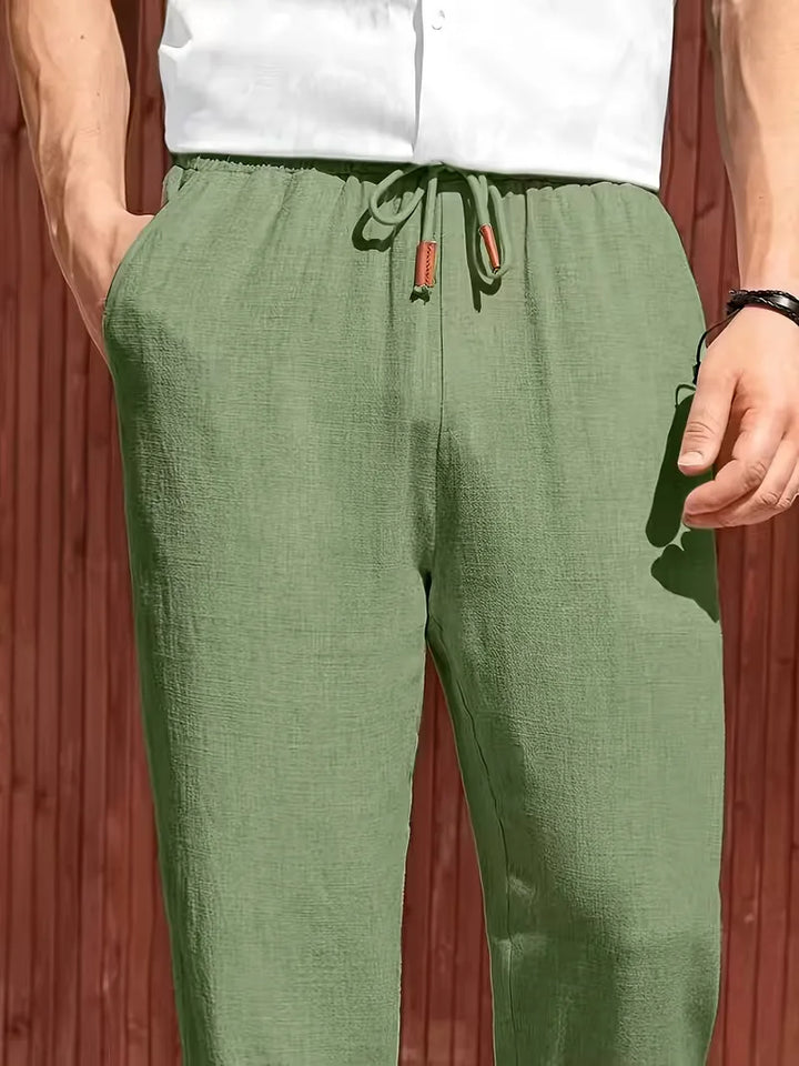 Pantalons met drawstring en straight leg