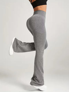 Legging met hoge taille en flared leg