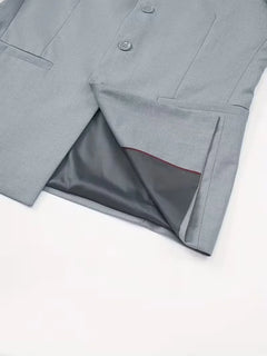 Blazer slim fit met mandarin collar