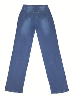 Straight jeans met hoge taille
