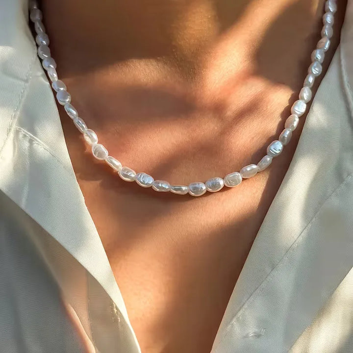 Barokke ketting met imitatie parels