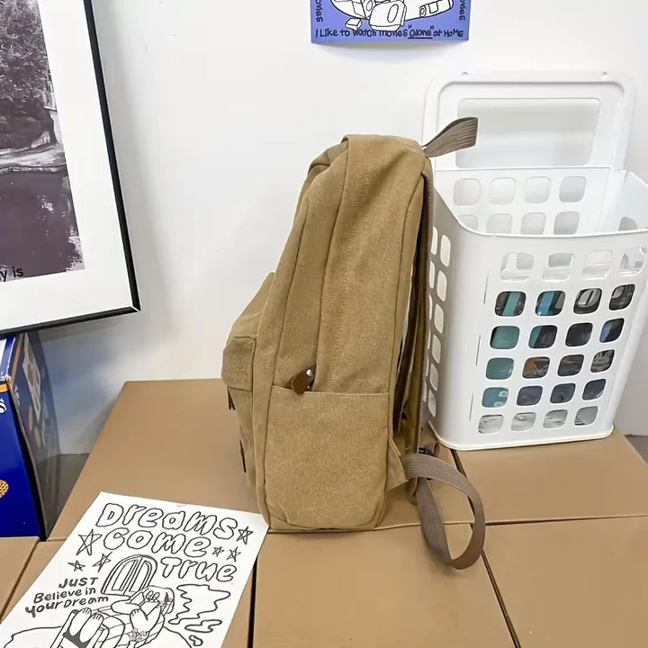 Canvas rugzak met voorvak