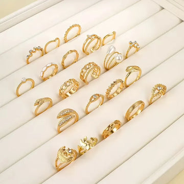 Set van 22 vintage ringen