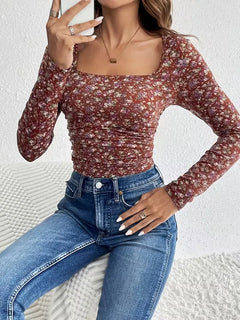 Longsleeve met floral print