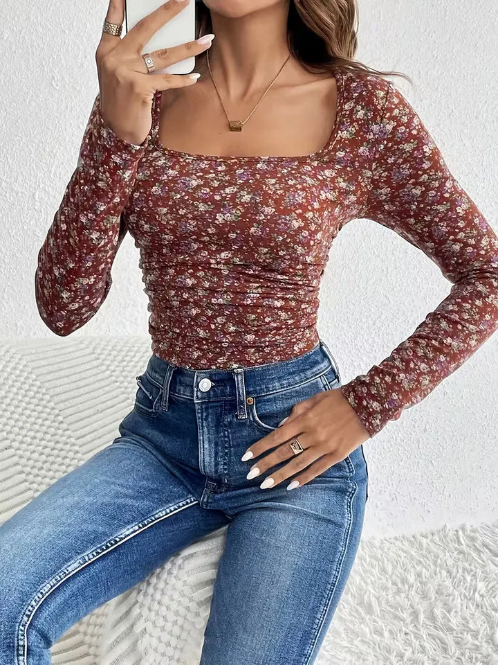 Longsleeve met floral print
